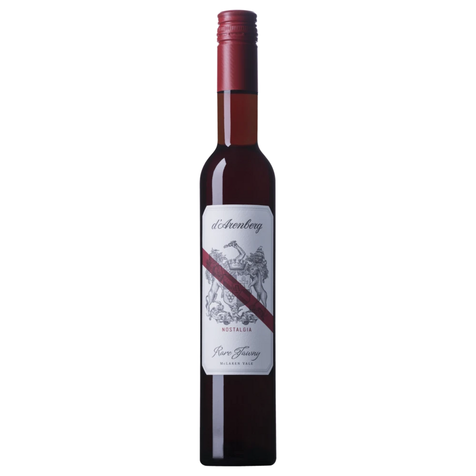 A bottle of NV d'Arenberg The Nostalgia Rare Tawny NV 375ml Fortified Wine