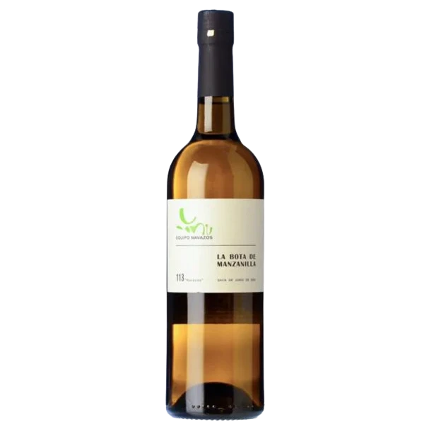 A bottle of NV Equipo Navazos La Bota 113 Manzanilla Navazos 750ml Fortified Wine