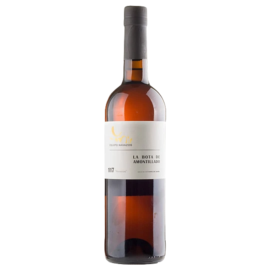 A bottle of NV Equipo Navazos La Bota 117 Amontillado Navazos 750ml Fortified Wine