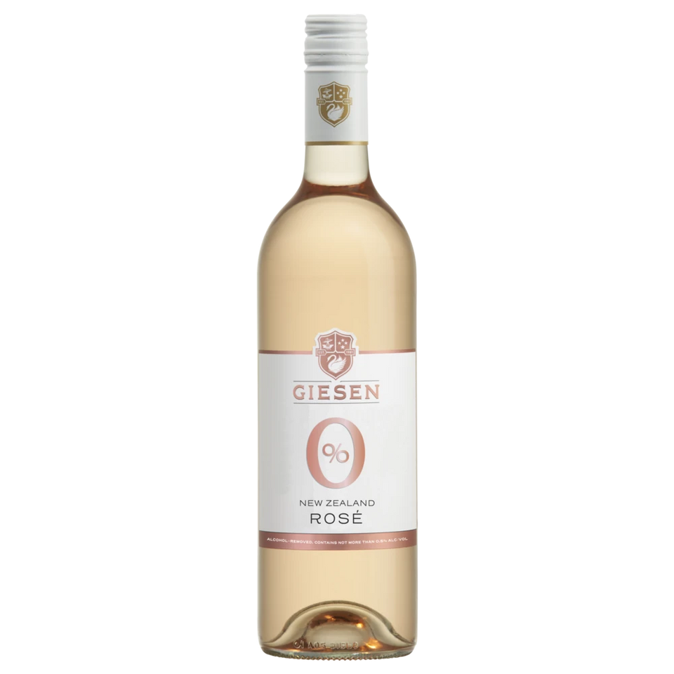 A bottle of NV Giesen Estate 0% Rose 750ml Rose Wine