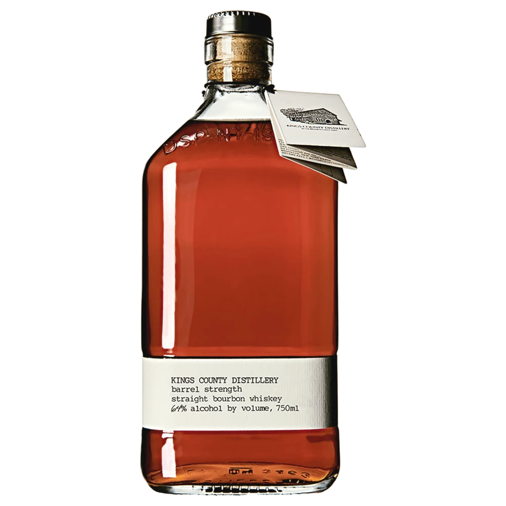 A bottle of NV Kings County Barrel Strength Bourbon 65% 2022 ( ) 750ml
