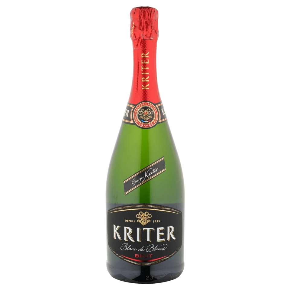 A bottle of NV Kriter Brut Blanc de Blancs 750ml Sparkling Wine