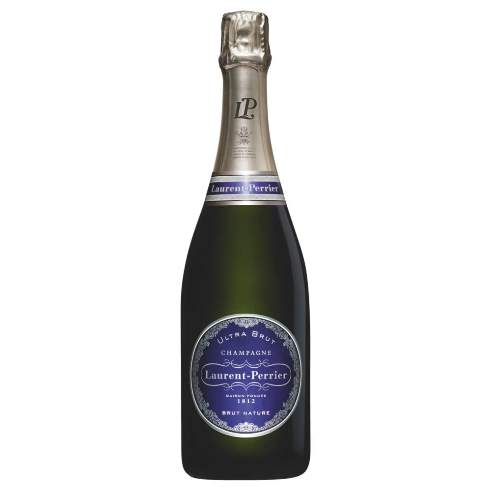 A bottle of NV Laurent Perrier Ultra Brut 750ml Sparkling Wine