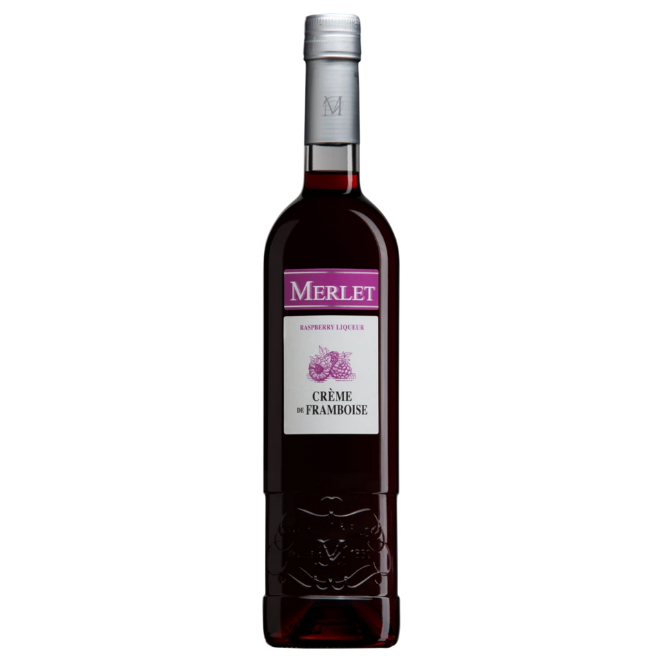 A bottle of NV Merlet Creme De Framboise Raspberry Liqueur 700ml
