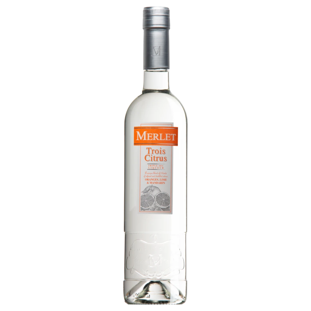 A bottle of NV Merlet Trois Citrus Triple Sec 700ml