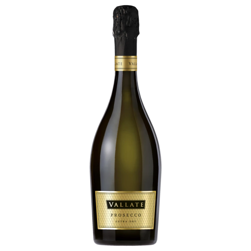 A bottle of NV Vallate Prosécco Extra Dry 750ml Sparkling Wine