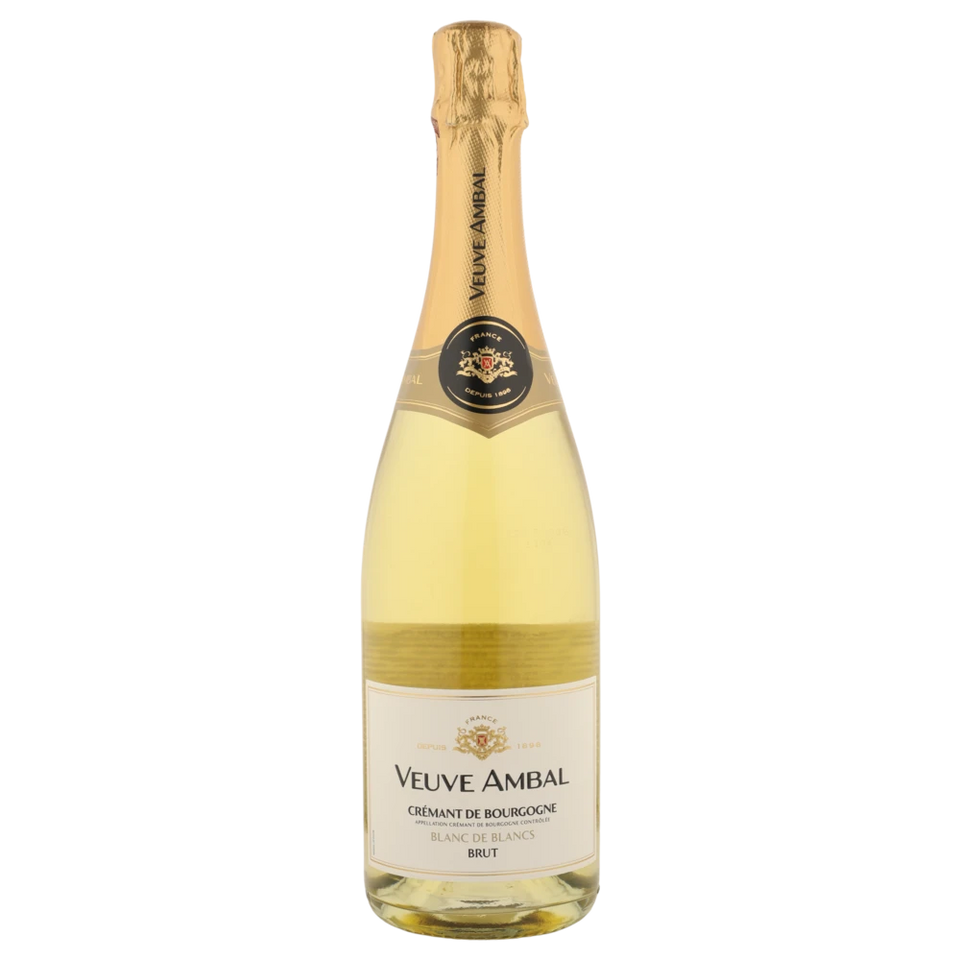 A bottle of NV Veuve Ambal Cremant de Bourgogne Blanc de Blancs Brut 750ml Sparkling Wine