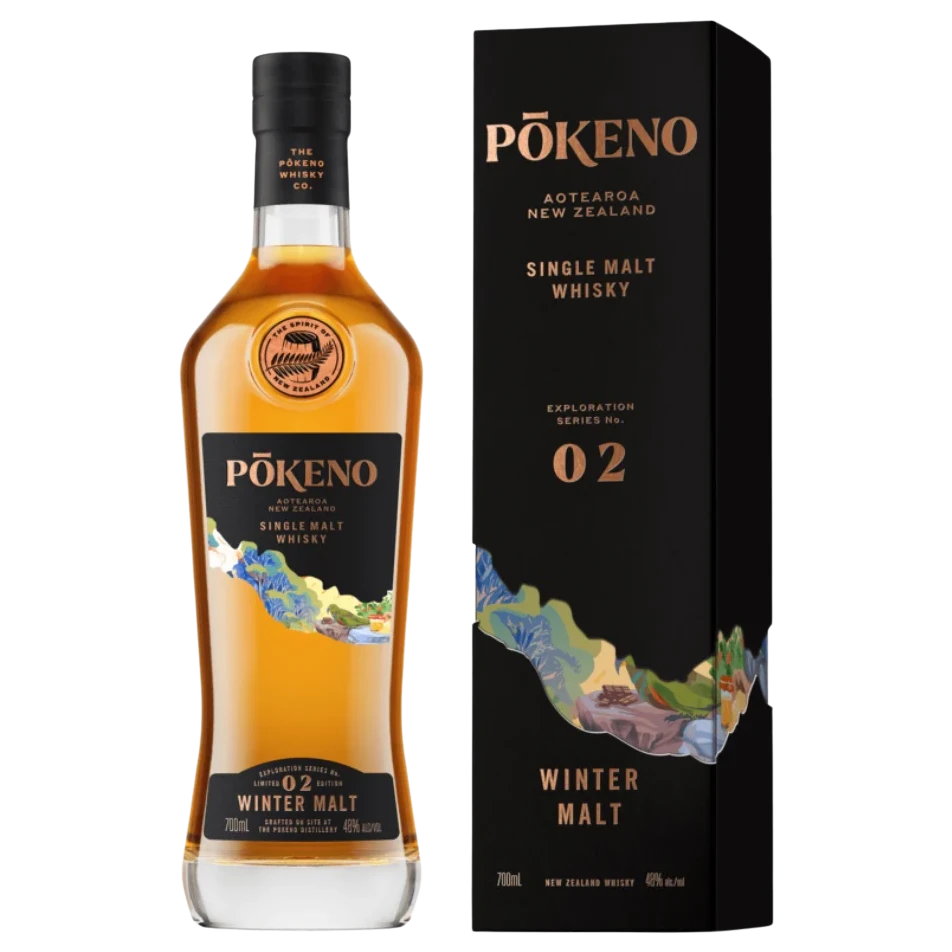 A bottle of Pōkeno Winter Malt Whisky 48% 700ml