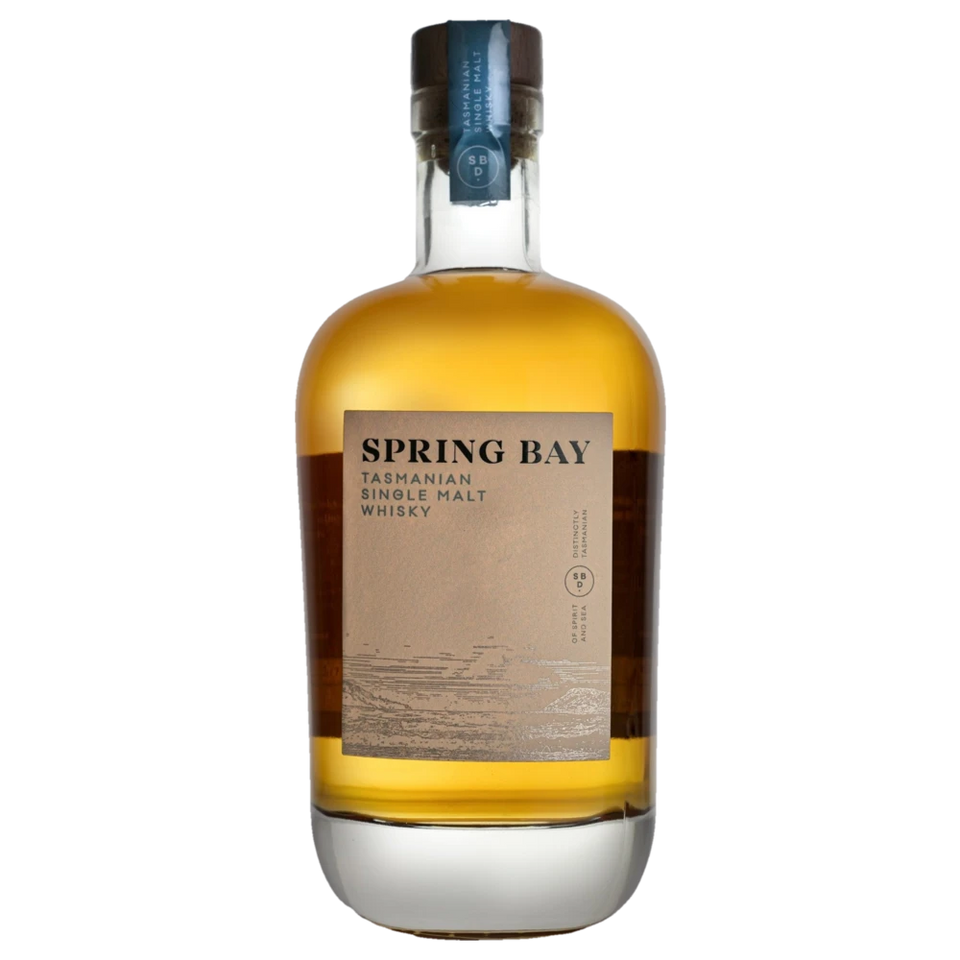 A bottle of Spring Bay Tasmanian Single Malt Whisky Bourbon 46% 700ML 700ml