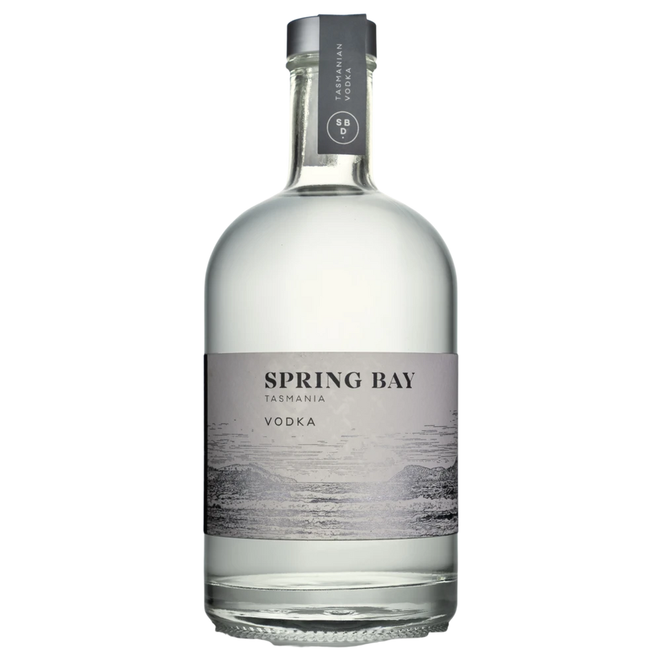A bottle of Spring Bay Tasmanian Vodka 40% 500ML 500ml