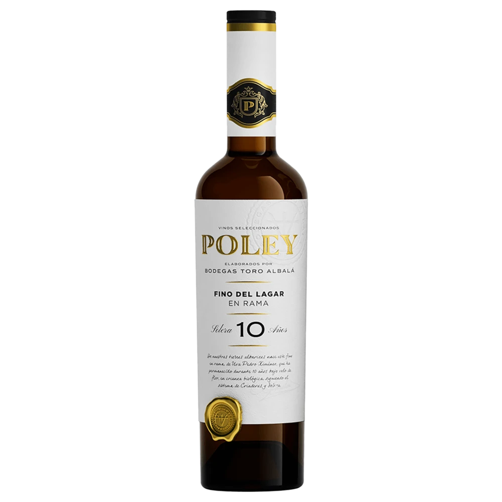 A bottle of Toro Albala Poley Fino Del Lagar 10 Años NV 500mL 500ml Fortified Wine