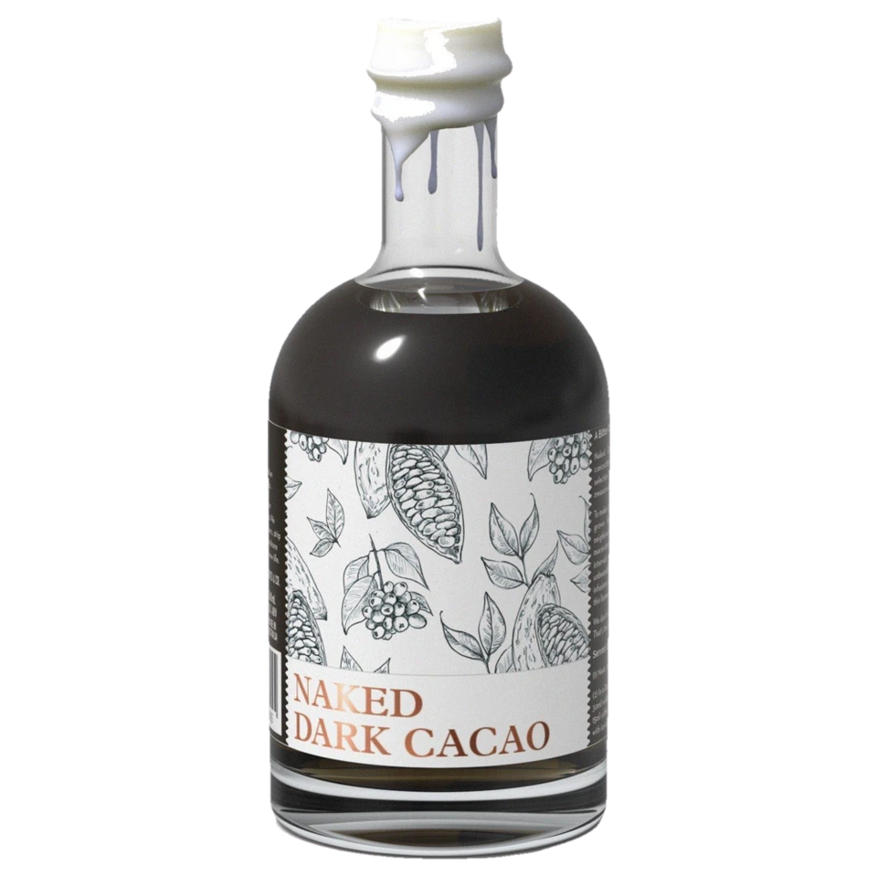 A bottle of White Possum Naked Dark Cacao 26% 500ML 500ml