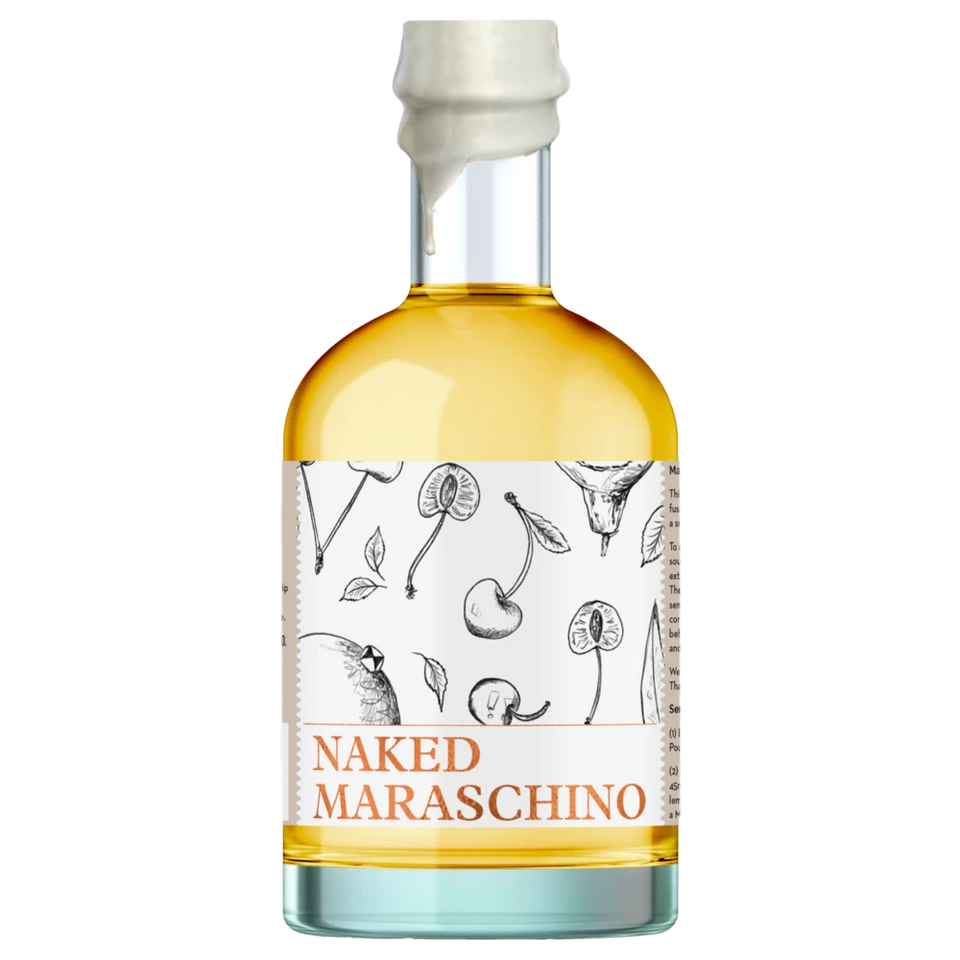 A bottle of White Possum Naked Maraschino 31% 500ml