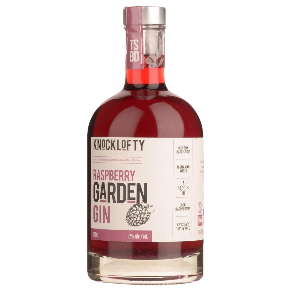 Knocklofty Tasmanian Raspberry Garden Gin 32% 500mL Limited Release - (ITM61112) single bottle shot