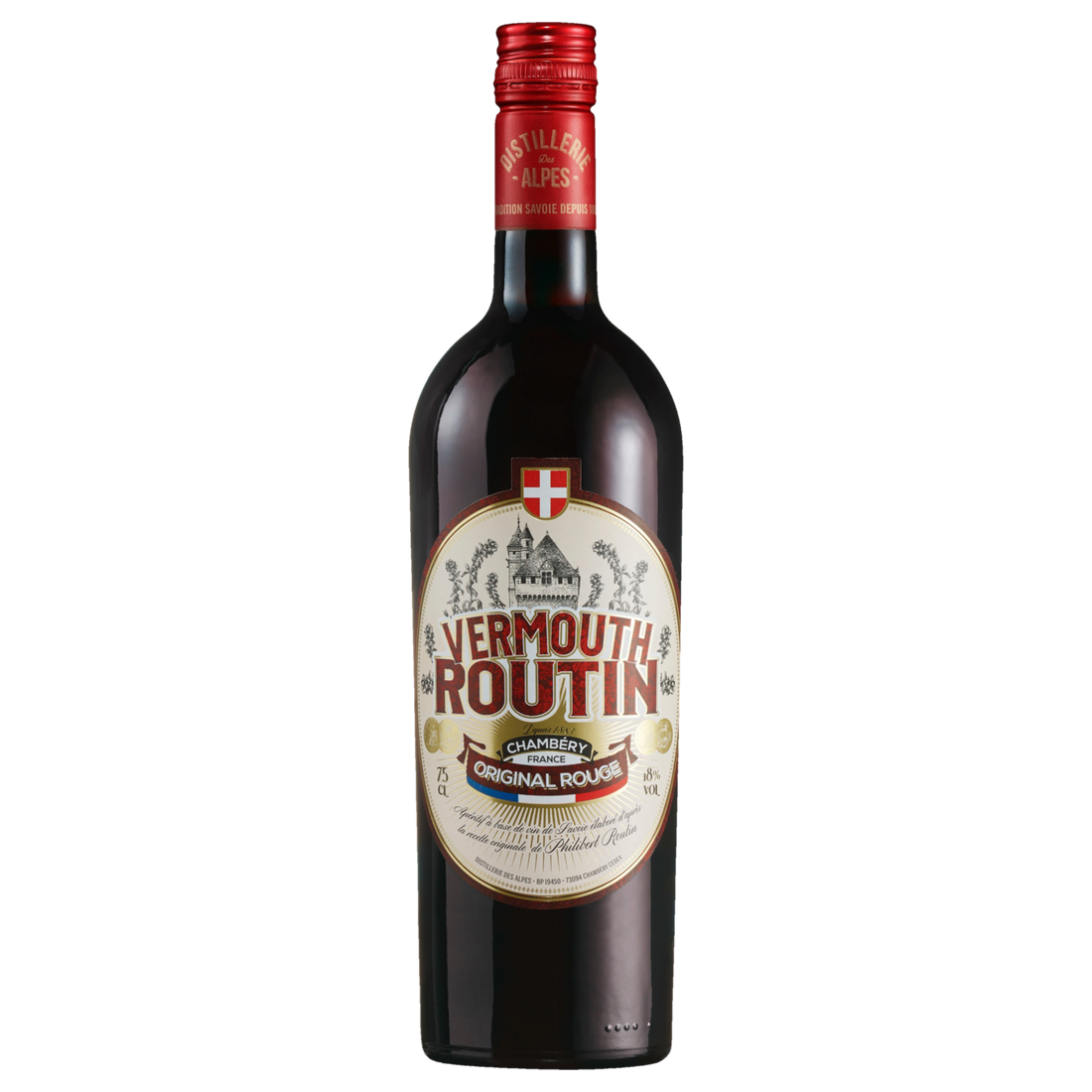 A bottle of Routin Red Vermouth 18% 750ML 750ml
