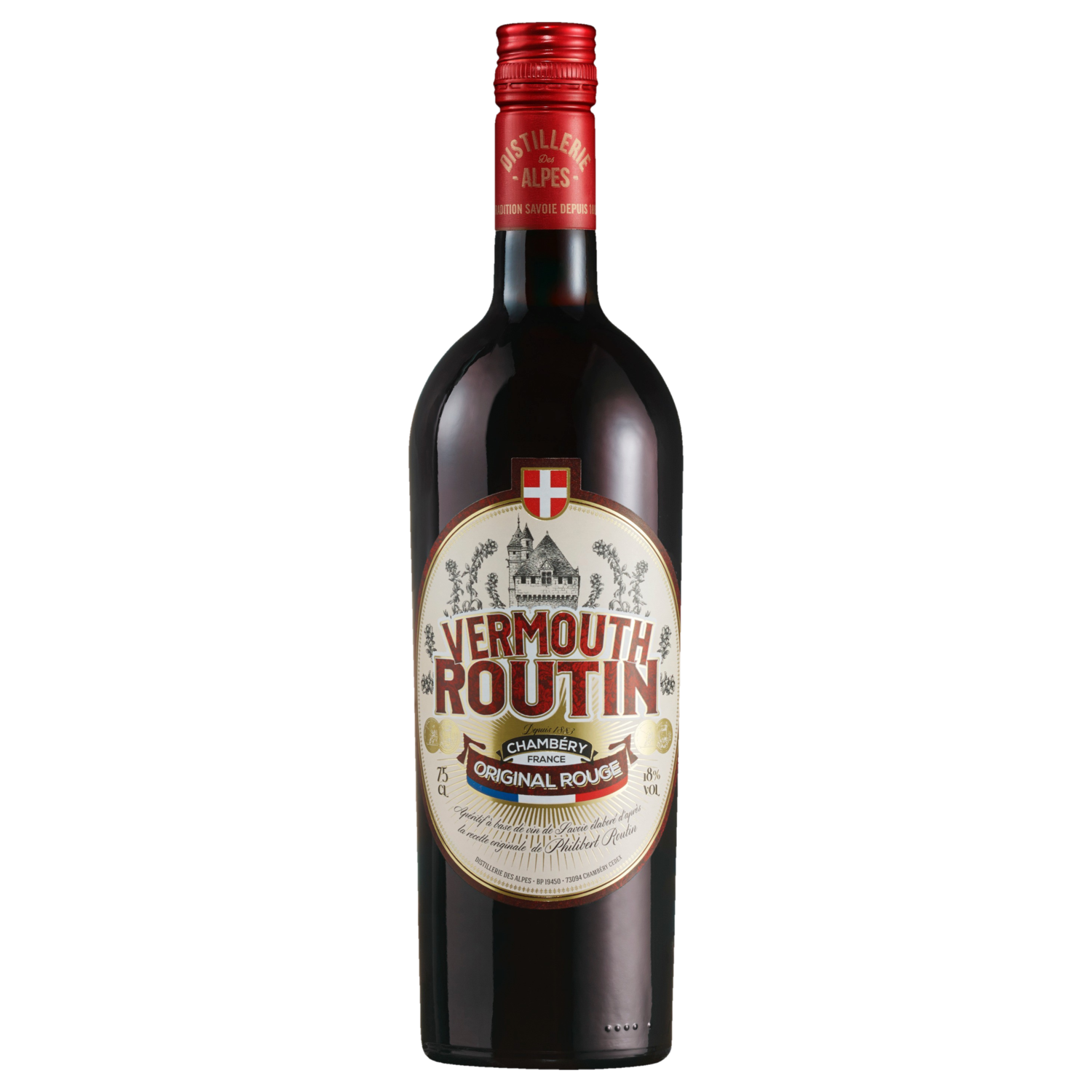 A bottle of Routin Red Vermouth 18% 750ML 750ml