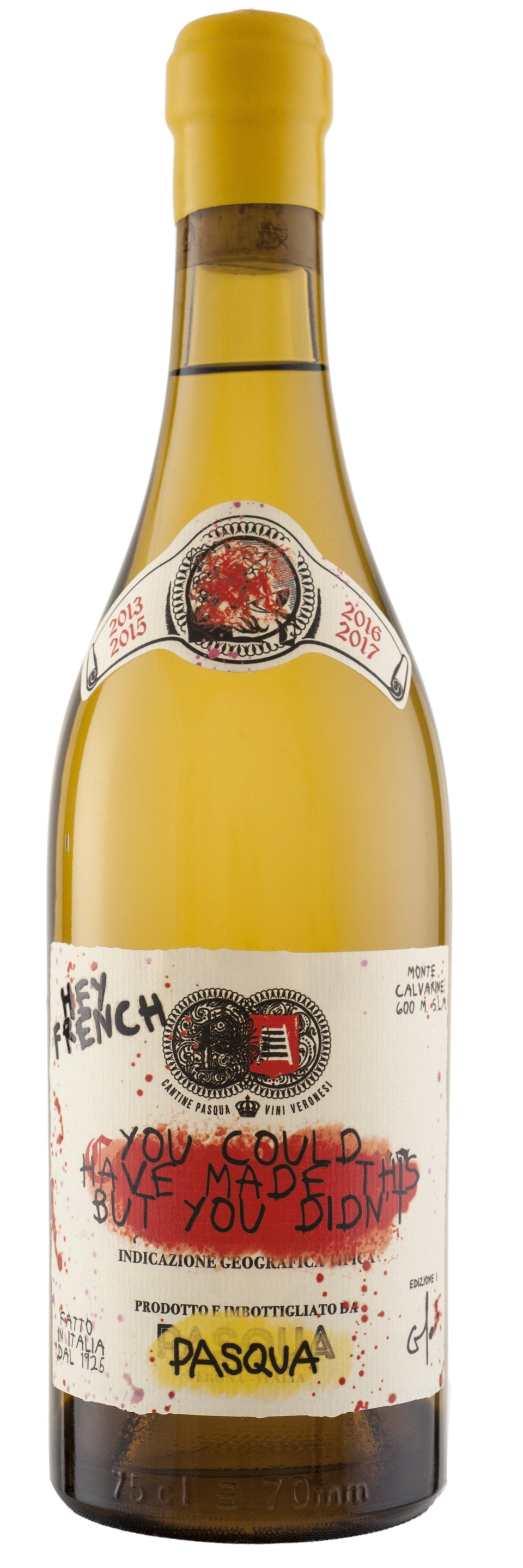Pasqua Hey French Bianco Veneto IGT 2013/2015/2016/2017 Mixed Case (ITM60577) single bottle shot