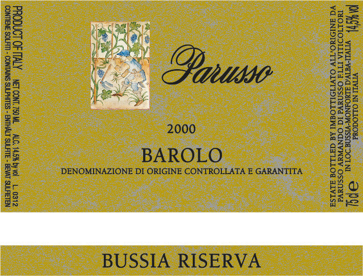 2000 Parusso Bussia Riserva Oro Per Francesco (ITM253697) single bottle shot