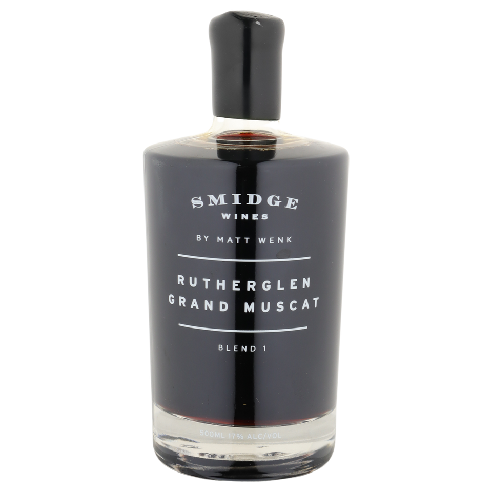 A bottle of NV Smidge "Rutherglen" Grand Muscat NV  500ml Fortified Wine